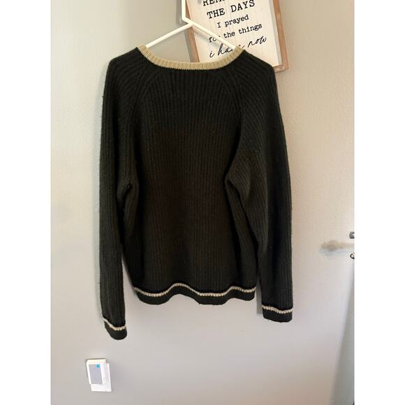 Abercrombie & Fitch Lambswool Blend V-Neck Sweater Men’s Size XL Y2K - Picture 3 of 3